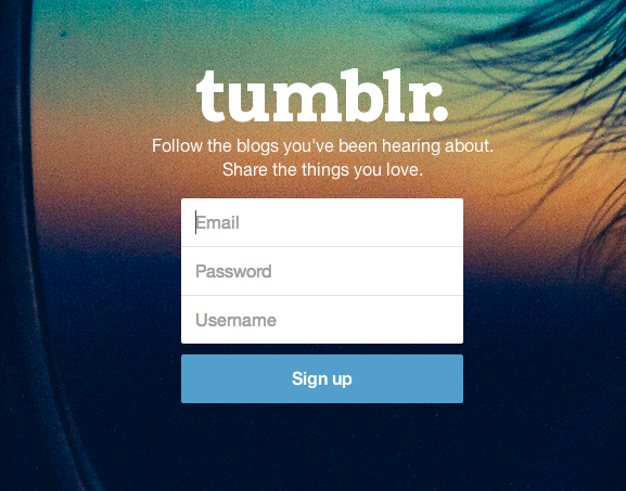 Dropboxに負けないTumblr.の秀逸なユーザー登録UI