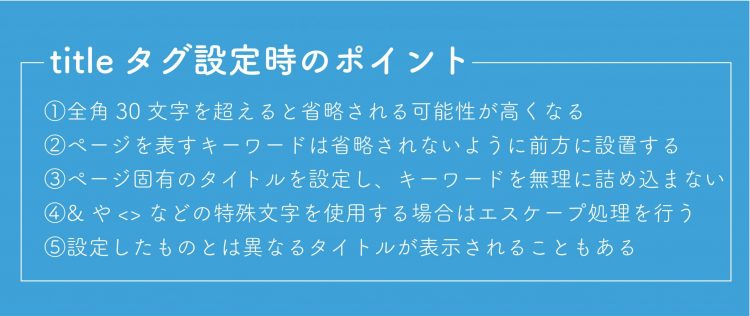 titleタグのポイント