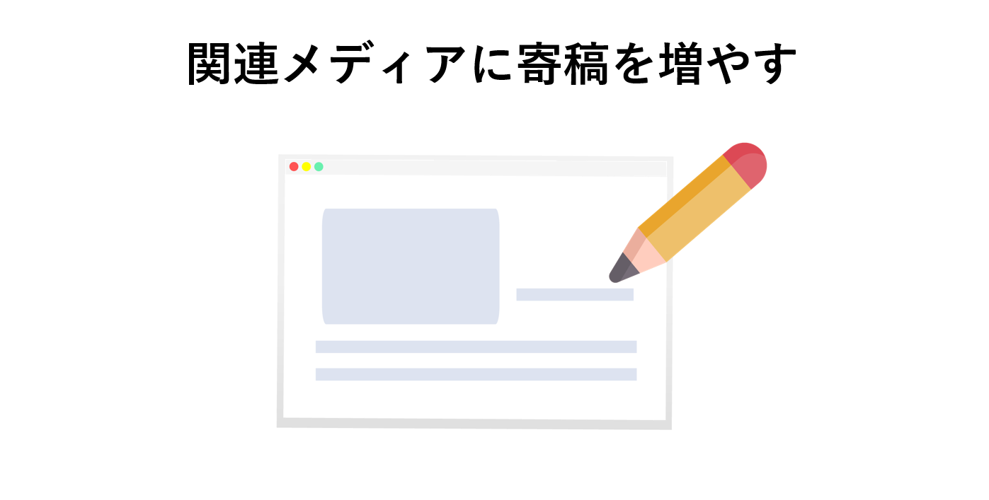 自社サイトの信頼性を高め、自然な被リンク獲得につながる有効な施策が関連メディアへの寄稿