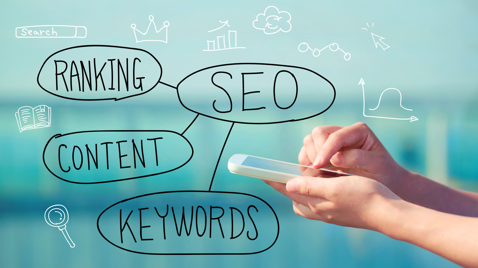 SEO concept with smartphone