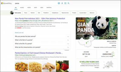 Bing検索のパンダ