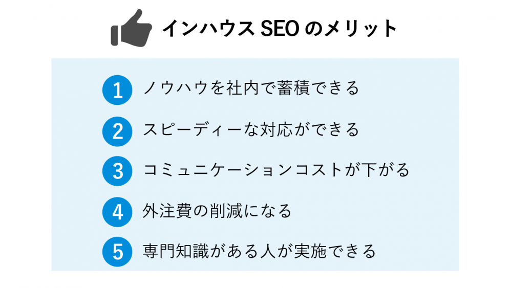 インハウスSEO メリット