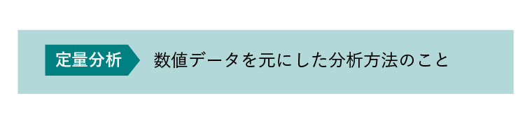 定量分析　マーケティング