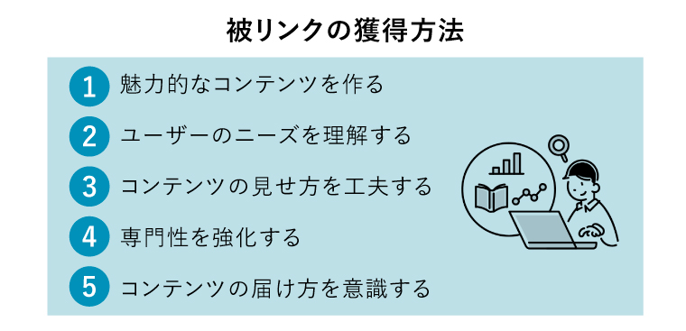 被リンクの獲得方法の箇条書き