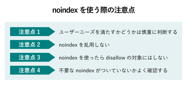  noindexを使う際の注意点