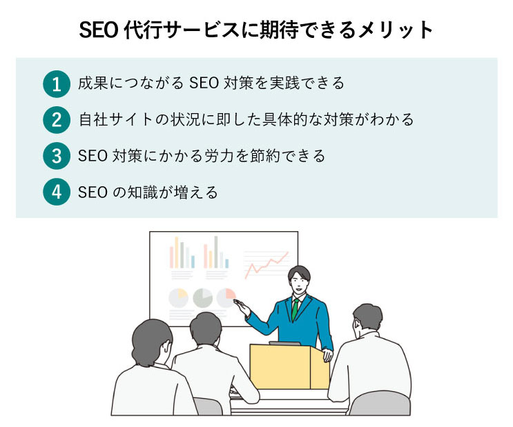 SEO代行サービスに期待できるメリット