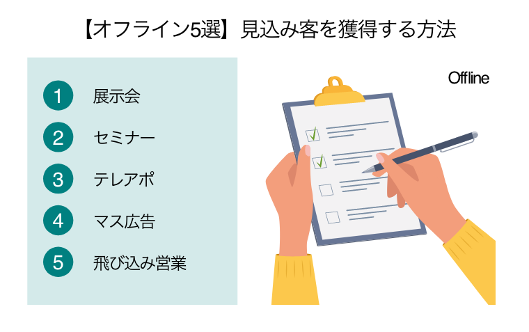 【オフライン5選】見込み客を獲得する方法（手書きで紙にアンケートを記入する手元）