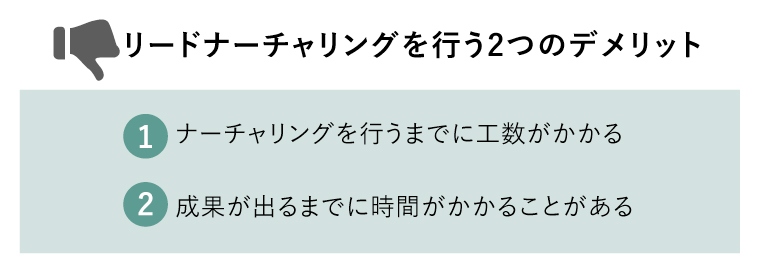 リードナーチャリングを行う際のデメリット