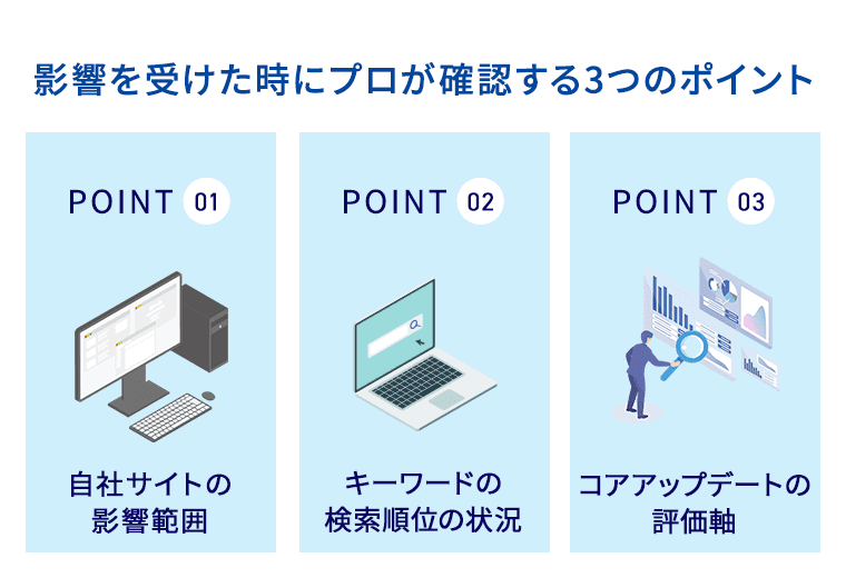 影響を受けた時にプロが確認する3つのポイント