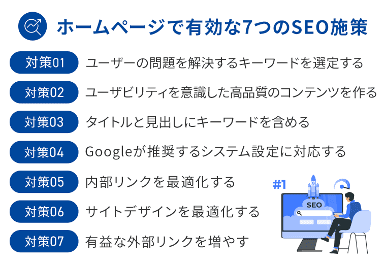 ホームページで有効な7つのSEO施策