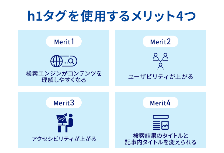 h1タグを使用するメリット4つ