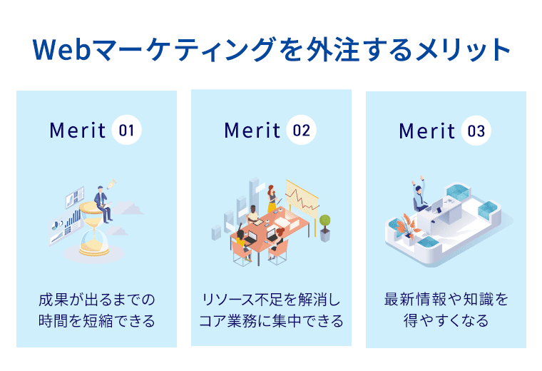 Webマーケティングを外注するメリット