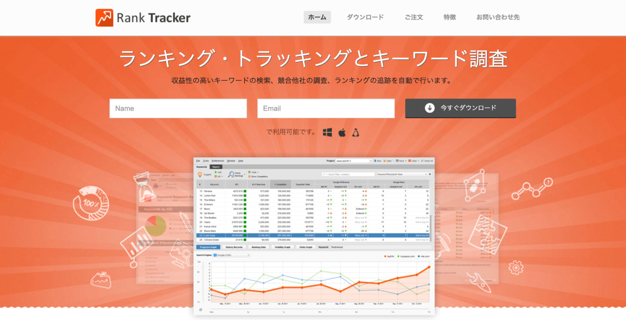 Rank Trackerトップページ