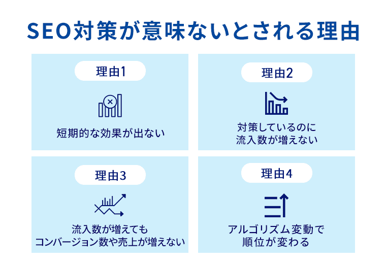SEO対策が意味ないとされる理由