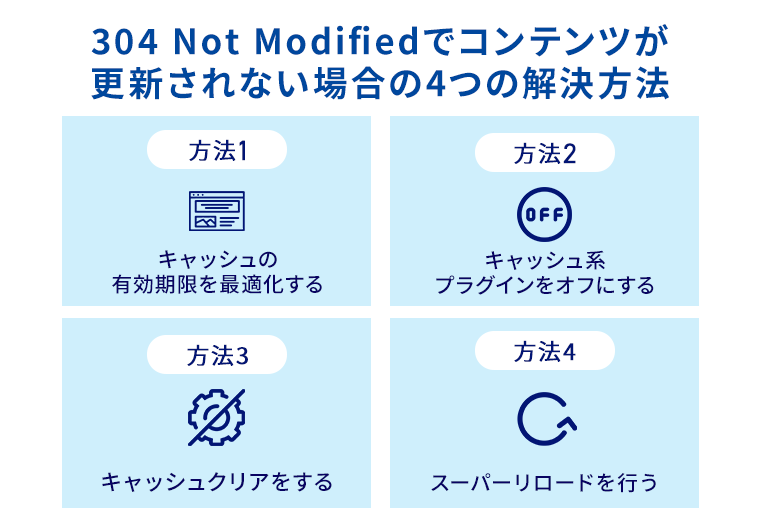 304 Not Modifiedでコンテンツが更新されない場合の4つの解決方法