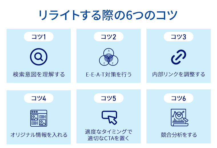 リライトする際の6つのコツ