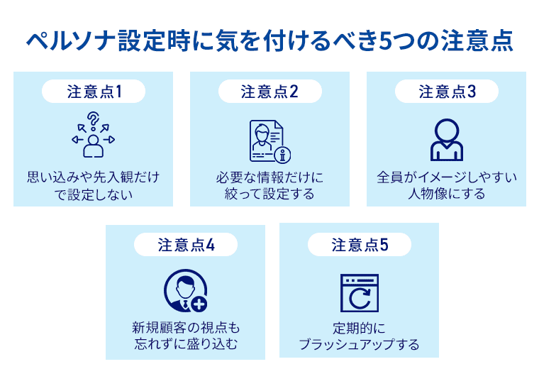 ペルソナ設定時に気をつけるべき5つの注意点