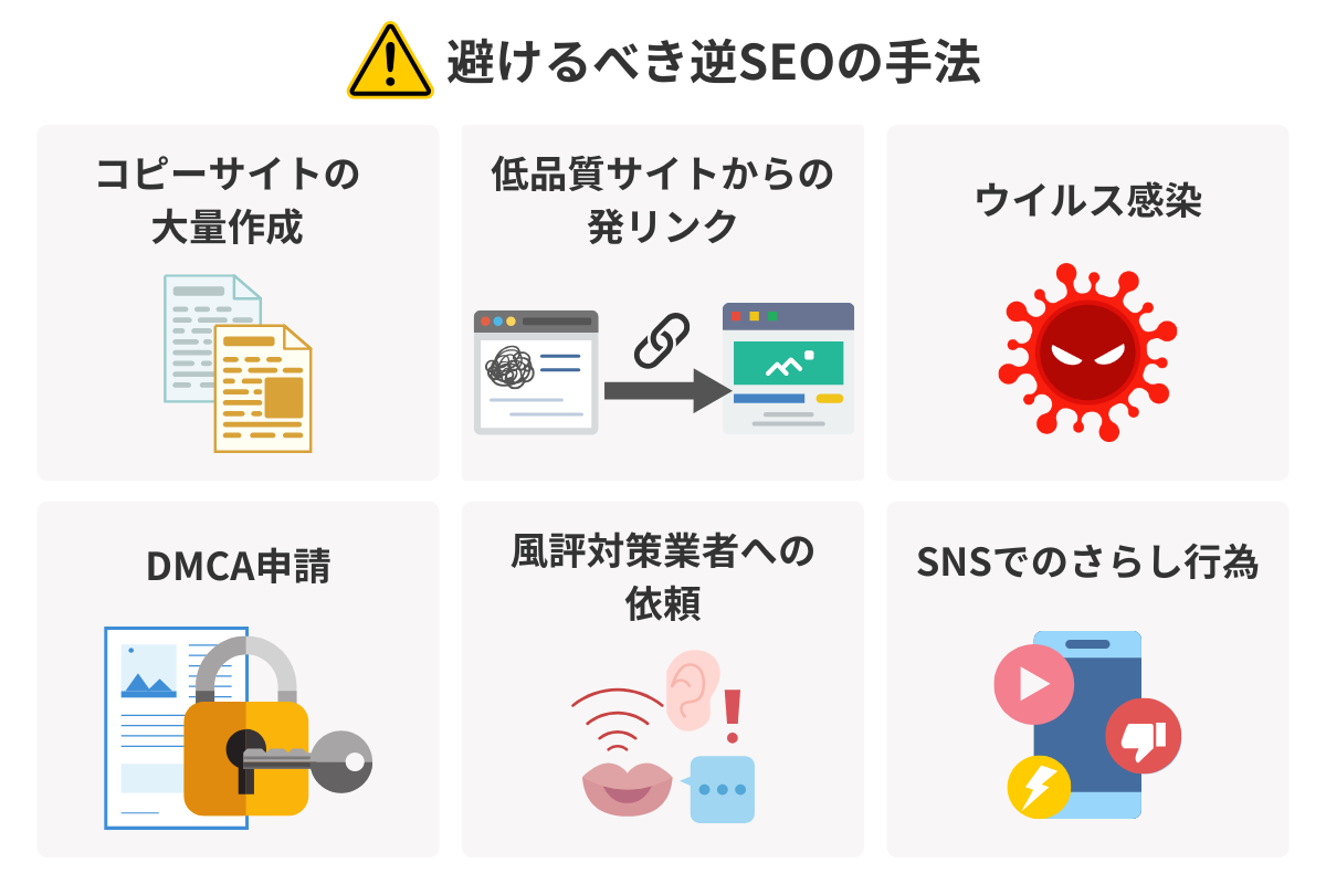 避けるべき逆SEOの手法 