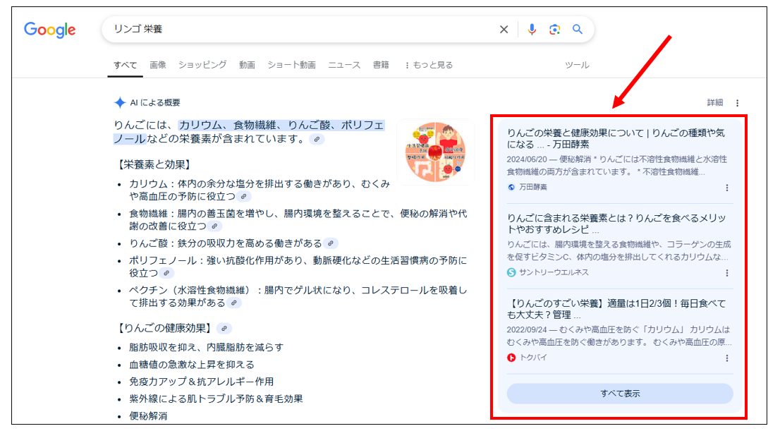 「AIによる概要」の情報ソース