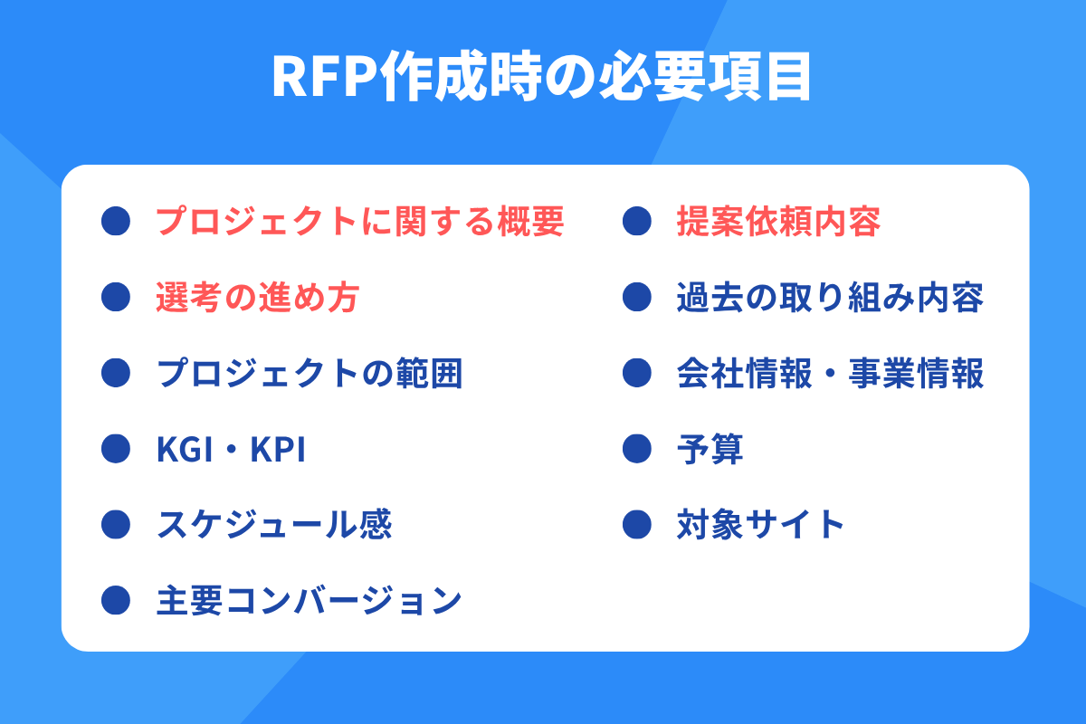 RFP作成時の必要項目_図解