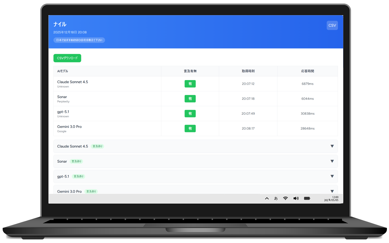 生成AIブランド言及チェッカー